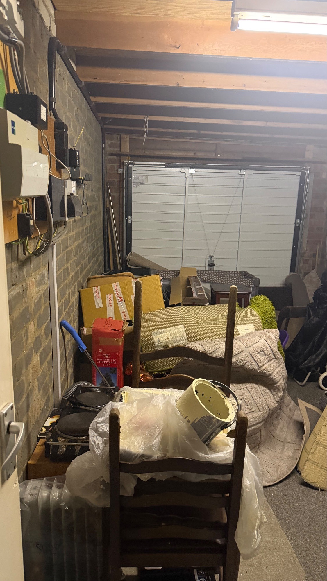 Customer photo of a garage, shed or loft job, about a full van