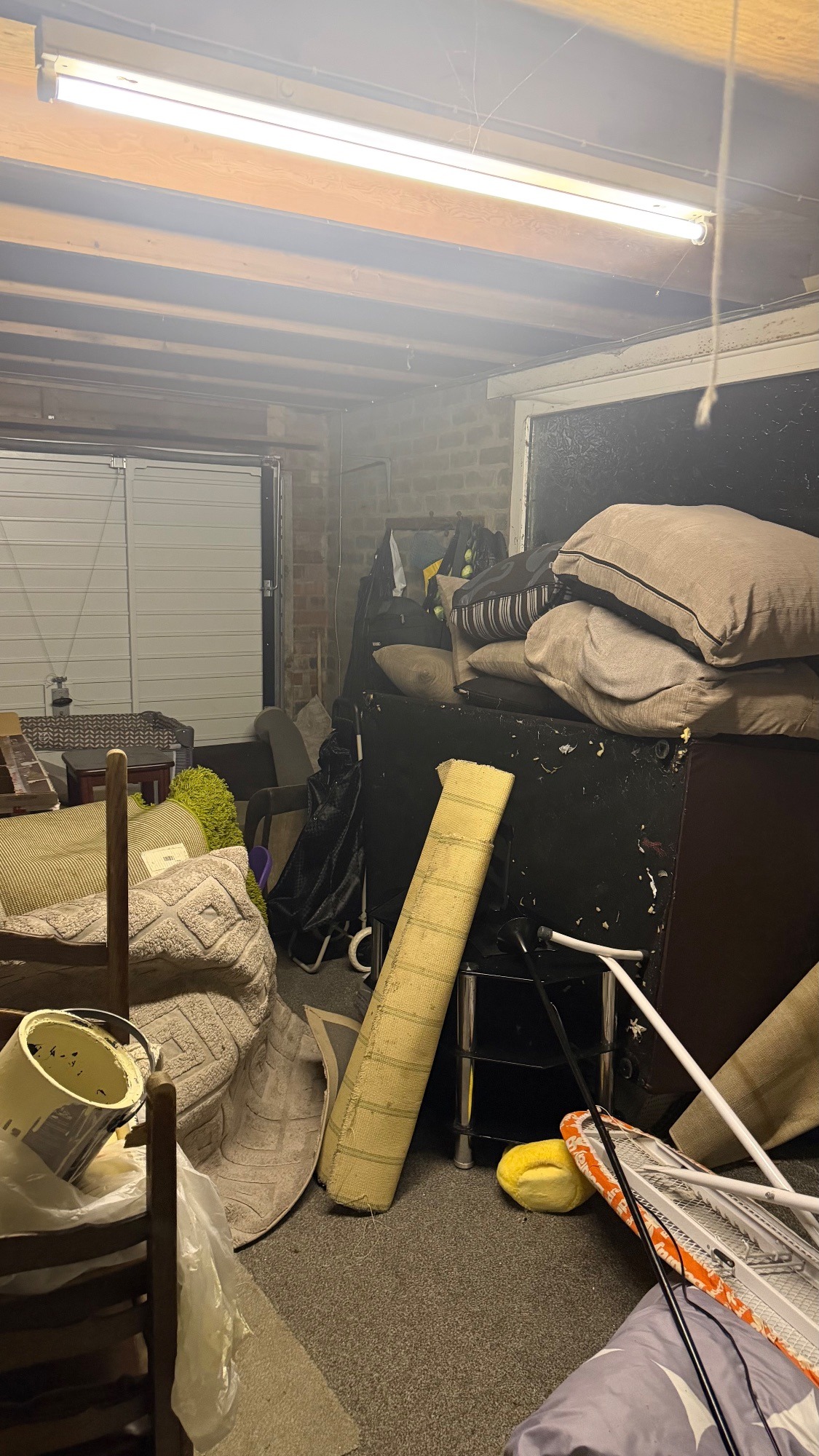 Customer photo of a garage, shed or loft job, about a full van