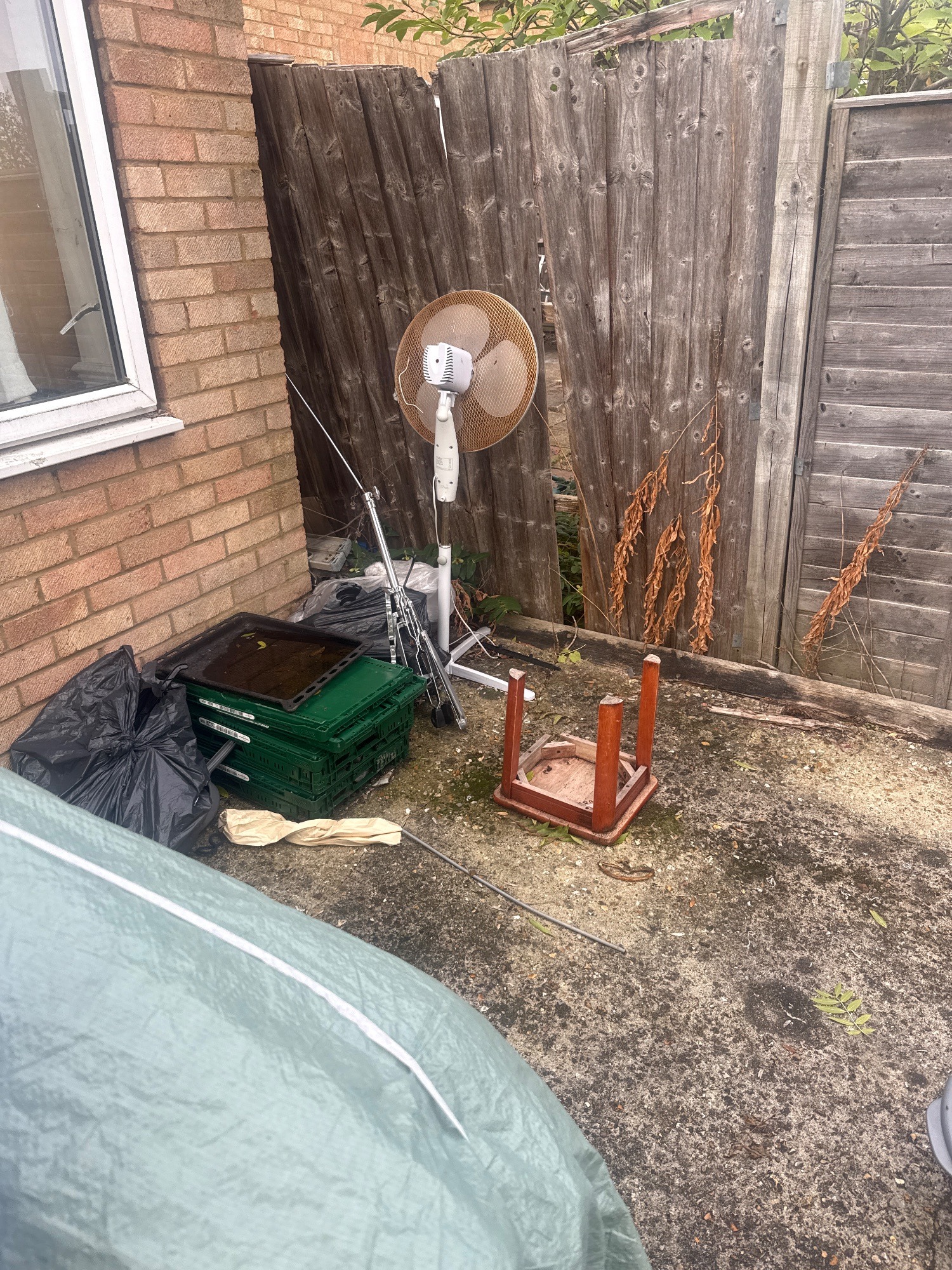 Customer photo of a garden clearance job, about a full van